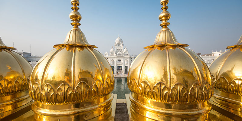 Close up temple